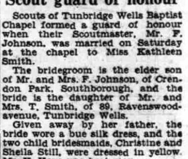 Kathleen Smith, 89 Ravenswood Avenue, Tunbridge Wells TN2 3SJ