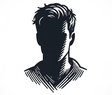 silhouette of a mans face