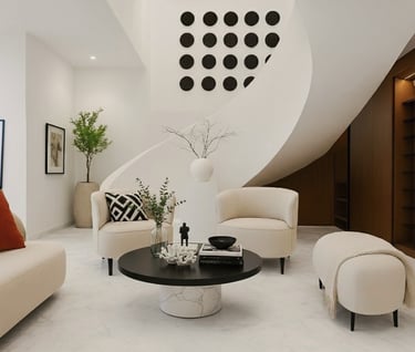 New build. Finishing. Contemporary Interior Design.