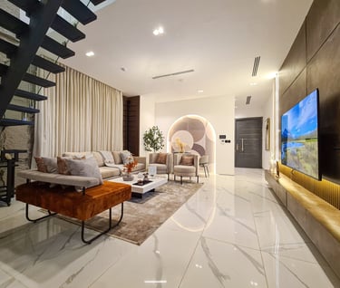 New build. Finish. Contemporary Interior Design.   