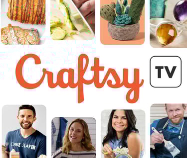 a collage of pictures of people holding up a crafty tv