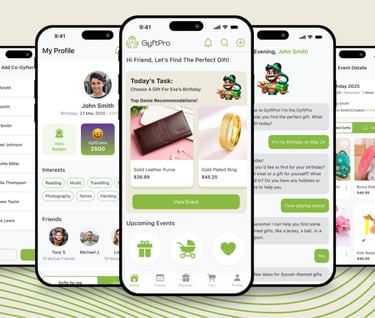 a group of three iphones with a variety of different apps