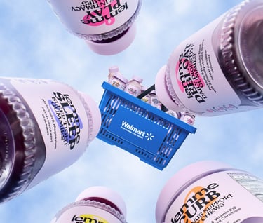 a group of bottles and a blue sky