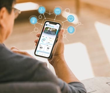 a person holding a cell phone with a phone in their hand