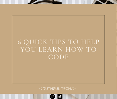 quick tips to learn how to code