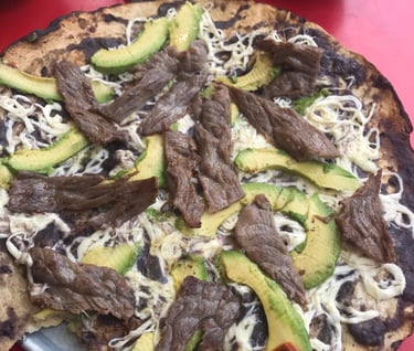 The tlayuda from the best Oaxacan (Oaxaca) restaurant in Mexico City (CDMX).