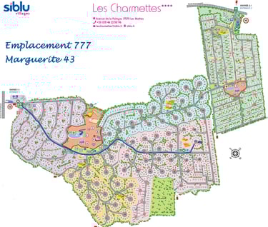 Plan camping Les Charmettes La palmyre