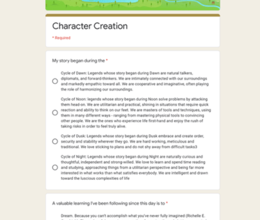 a screenshot of a google formula used for user research