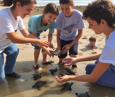 Liberación de Tortugas en playas mexicanas