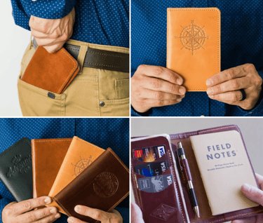 Personalized Leather Gift Journal Wallet