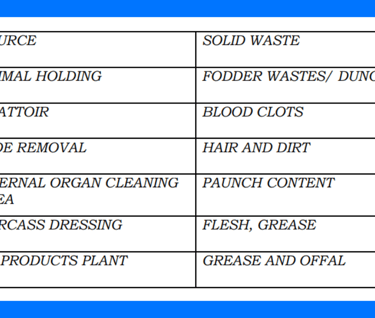 Solid Waste Generation from Slaughter House