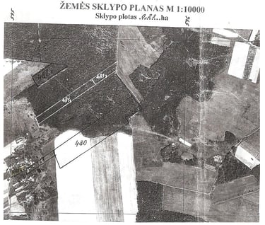 zemes sklypo planas, sklypo plotas