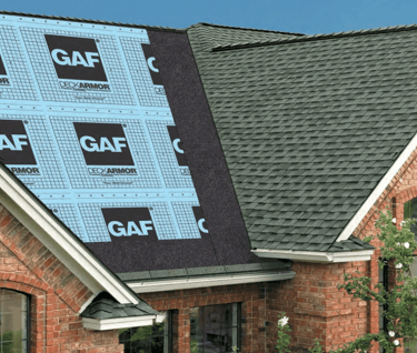 a roof with a roof that has a gaf gaf roof