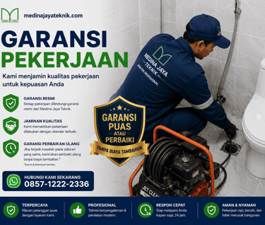 Garansi Pekerjaan Saluran Mampet Bandung