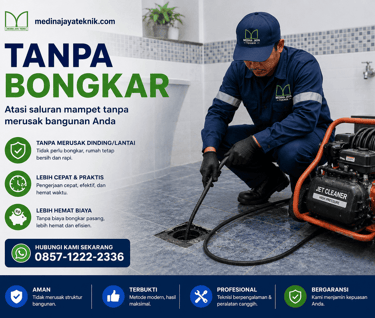 Jasa Saluran Mampet Tanpa Bongkar terdekat di bandung