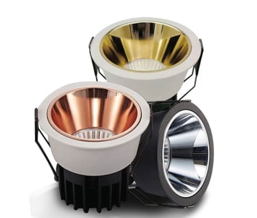 Narrow Trim spotlight with Chrome rose gold gold reflector