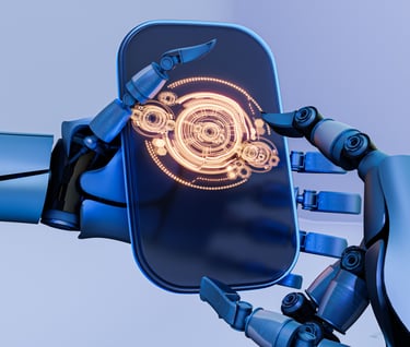 A person holding a mobile device with the Google BARD logo displayed on the screen