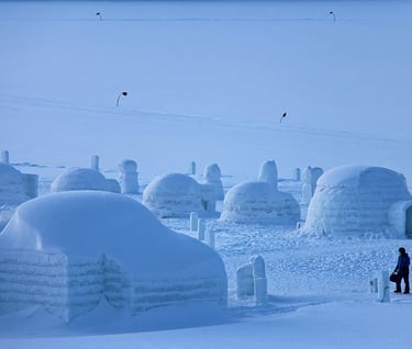 igloos in the Arctic