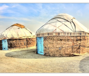 yurts in Central Asia