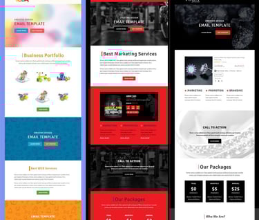 a variety of webpages for a website