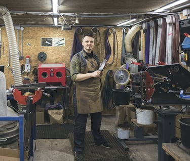 Baltic Blades workshop forge studio knifemaking