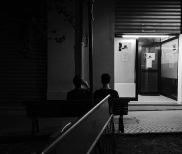 guys on a bench