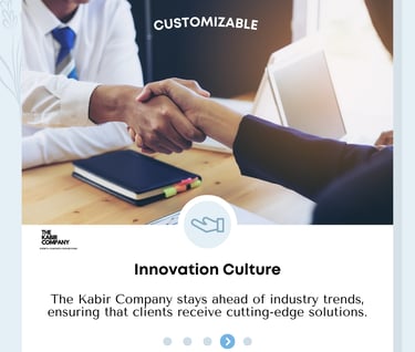 The Kabir Company has hired top-notch content writers and designers to ensure high-quality website d