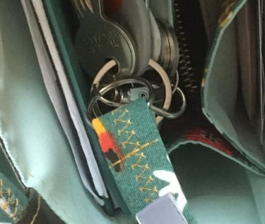 vue du porte clef de l'organiseur de sac artisanal