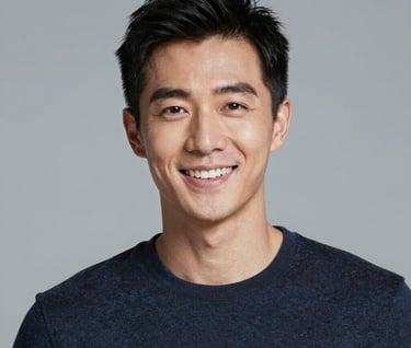 man standing near white wall