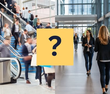 Cilvēku plūsmas novērtēšana tirdzniecības automāta izvietošanas vietai biroju ēkā