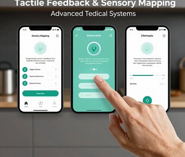 illustration of spatial ergonomics and tactile feedback in UI/UX design