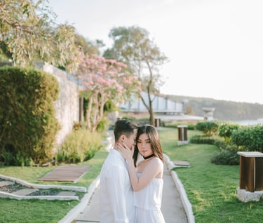 Couple during a proposal photography session at Anantara Uluwatu Bali Resort.