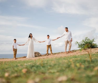 Timeless family photography moment of Ayunda family at Melasti Beach Bali.