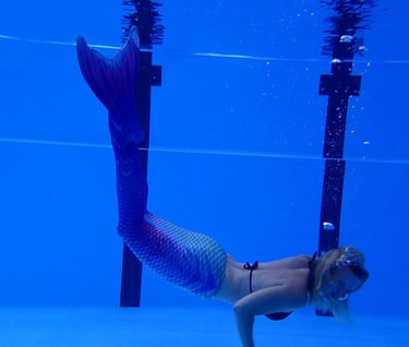 a mermaid tail underwater