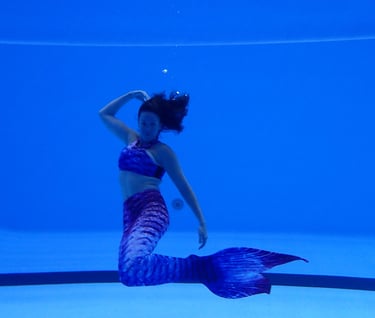 a mermaid tail underwater