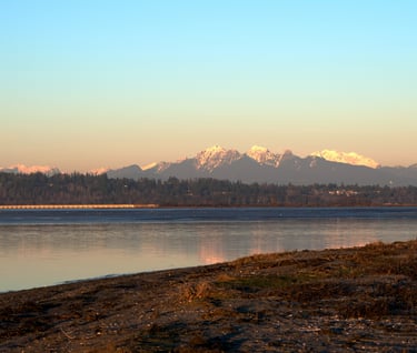 Mountains seen from Crescent Beach