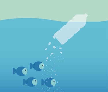 the platic breaks down into smaller micro or nano plastic