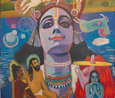 Meditation on the supreme acrylic on canvas 92 x 61cm