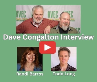 Image of Dave Congalton, Todd Long, and Randi Barros with link to Congalton's interview of Todd Long and Randi Barros