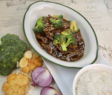 a bowl of Beef Broccoli