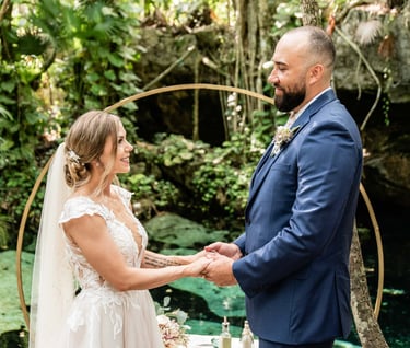 Wedding and Elopement Symbolic ceremony Riviera maya and Playa del carmen