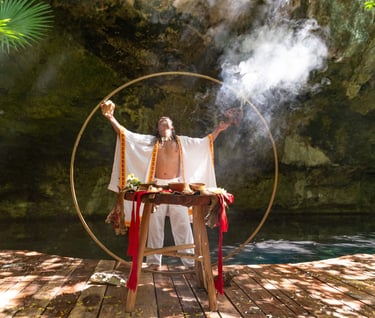 Jungle Mayan ceremony Riviera maya Playa del carmen