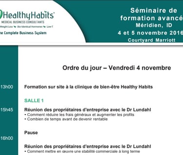 exemple de programme de séminaire de formation