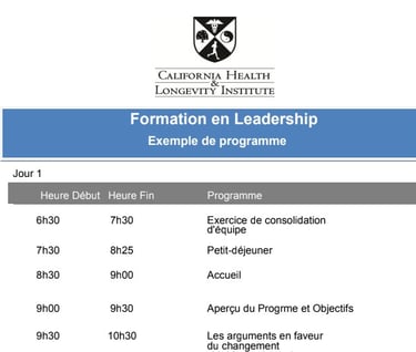 exemple programme séminaire entreprise 3 jours