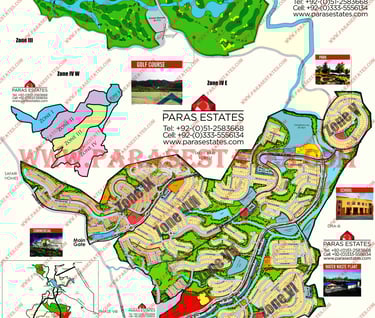 a map of the park area of the park