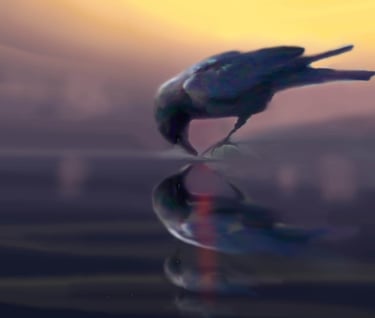 crow reflection