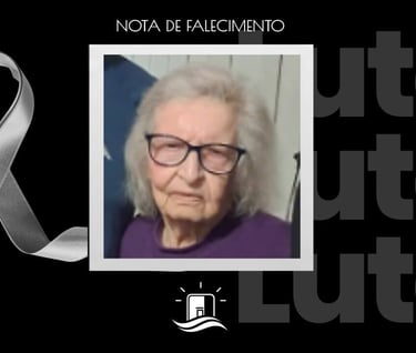 nota de falecimento de luiza aubin, de 98 anos