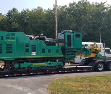 a truck with a crane on it's back
