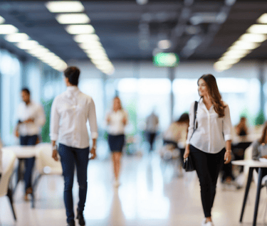 Imagen de Oficina, personal y ambiente de trabajo.
