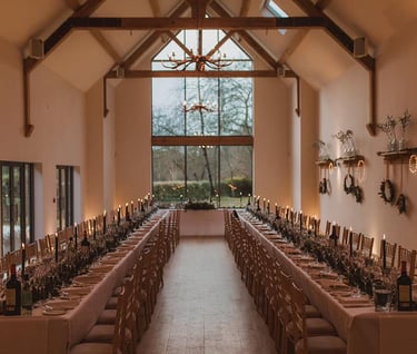 Bright and modern interior of Millbridge Court wedding venue in Farnham, surrey